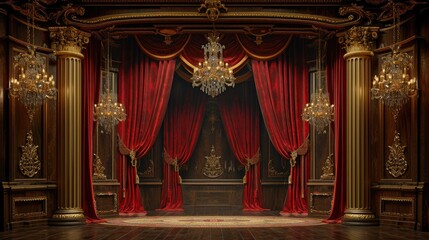Elegant Theater Stage: Vintage Charm