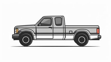 Icon representing a pickup outline