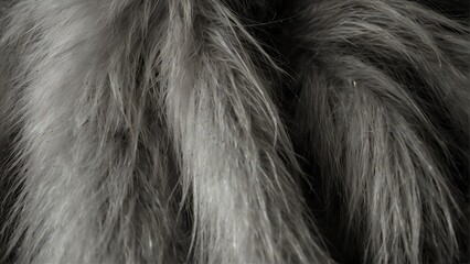 black and white fur close-up texture from Generative AI