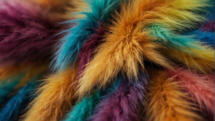 colorful fur close-up texture from Generative AI