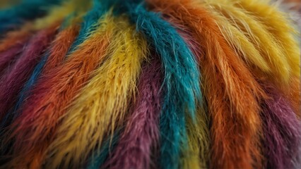 Obraz premium colorful fur close-up texture from Generative AI