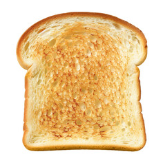 Toast Slice. Closeup Top View. Breakfast Recipe Or Template Mock-Up. Ai Generative