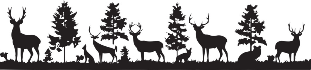silhouette animals