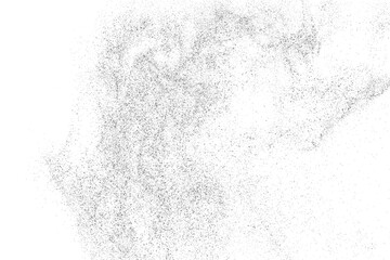 Black texture overlay. Abstract light pattern. Dust grainy texture on white background. Grain noise stamp. Old paper. Grunge design elements. Vector illustration, eps 10. - 786432636