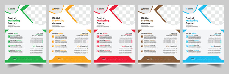 Modern Creative Corporate business, digital marketing agency flyer Brochure design, cover modern layout, annual report, poster, flyer in A4 template