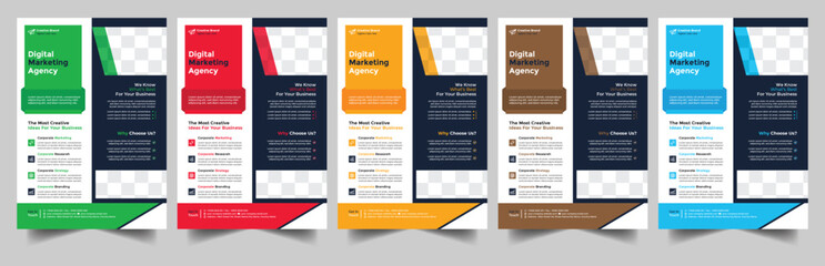 Modern Creative Corporate business, digital marketing agency flyer Brochure design, cover modern layout, annual report, poster, flyer in A4 template