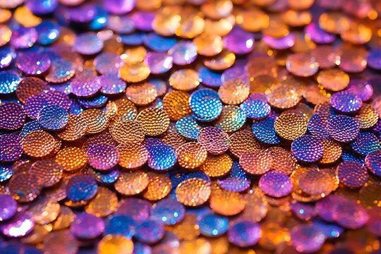 Abstract sequins background. Colorful sequins