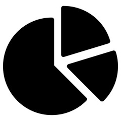 Fototapeta na wymiar pie chart icon, simple vector design