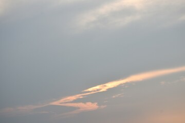 cloud spreading on twilight sunset sky in evening  
