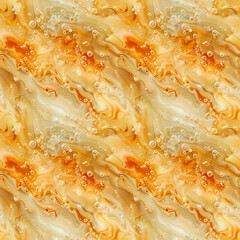 Abstract marble texture with amber beads. Seamless background.