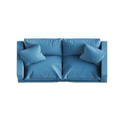 Top view of sofa, transparent image