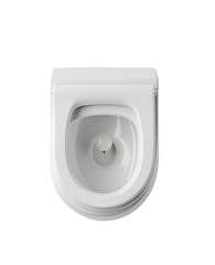 Top view of toilet, transparent image