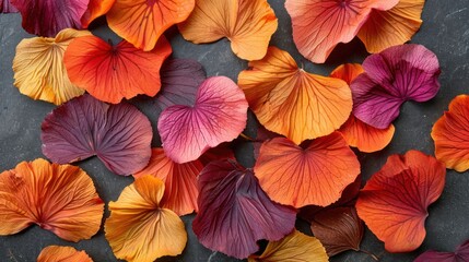 multiple color of petals, flowers, leaves