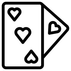 playing card icon, simple vector design