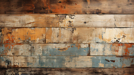 Plank wood texture background, mottled painted plank wood strips background material