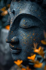 Close up of a buddha statue