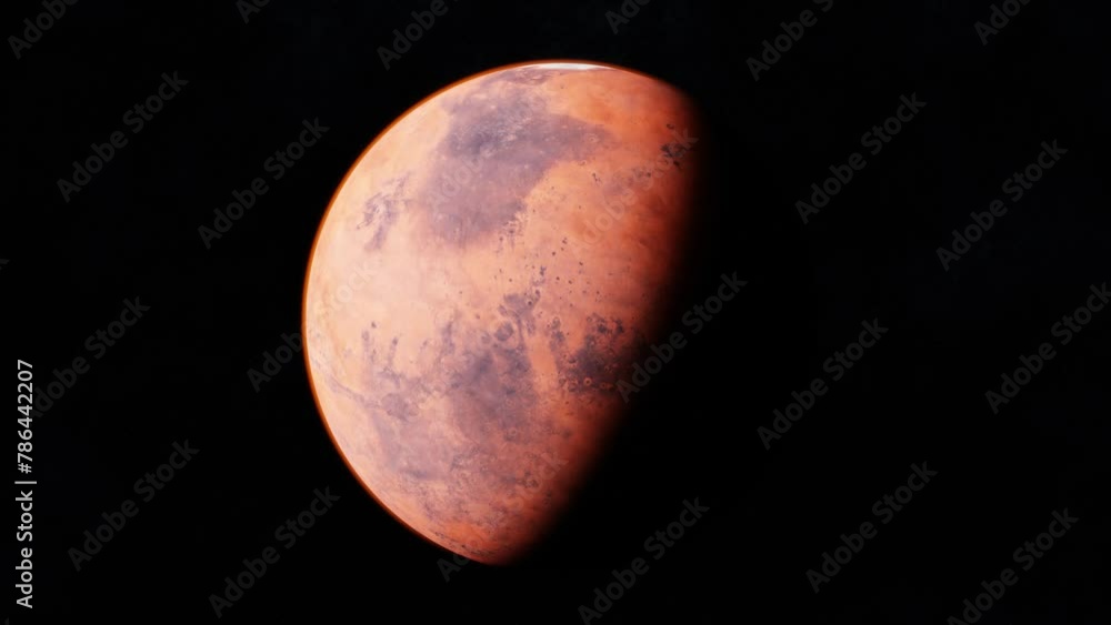 Wall mural the planet mars. universe and planet. 3d-rendering. animation