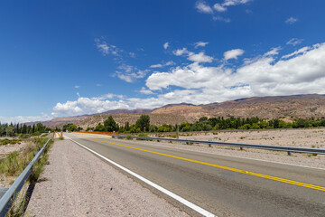 Route 9 in Yacoraite, Jujuy province, Argentina.