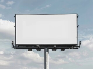 blank billboard on blue sky