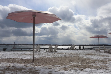 Sugar beach on the winter 2