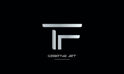FT, TF, F, T abstract letters logo monogram