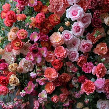 Assorted Colorful Roses Background