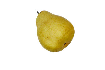 Yellow Pear isolated on white background. Yellow pear with clipping path