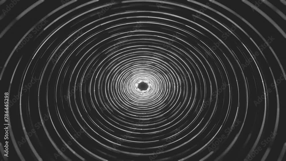 Poster spinning circular particles background/ animation of an abstract background with circles and spinnin