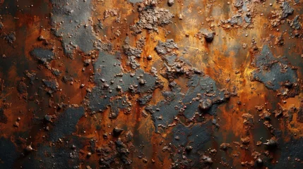 Fotobehang Extreme rust decay on metal surface © BrandwayArt