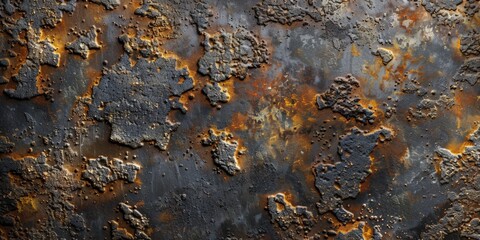 Rusted metal surface with heavy rust
