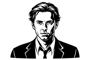 Vector illustrations of silhouette portraits representing diverse individuals, ideal for user profiles and business avatars