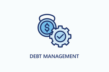 Debt Management vector, icon or logo sign symbol illustration