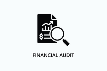 Financial Audit vector, icon or logo sign symbol illustration