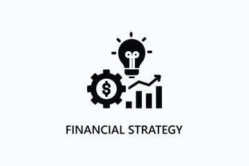 Financial Strategy vector, icon or logo sign symbol illustration