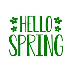 Spring typography design on plain white transparent isolated background for card, shirt, hoodie, sweatshirt, apparel, tag, mug, icon, poster or badge