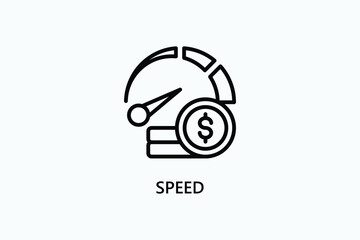 Speed vector, icon or logo sign symbol illustration