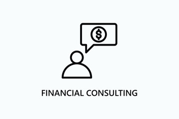 Financial Consulting vector, icon or logo sign symbol illustration