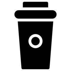 paper cup icon, simple vector design