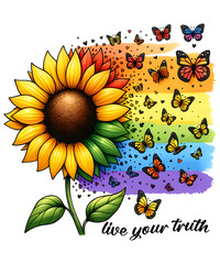 Gay Pride Live Your Truth Sublimation