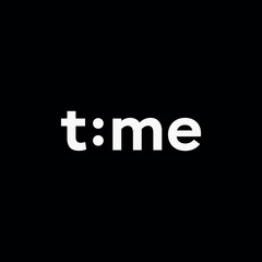 Vector time text logo design