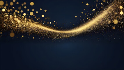 Abstract background with golden glittering bokeh.  - obrazy, fototapety, plakaty