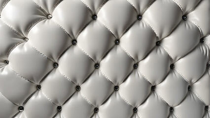 Luxury white leather upholstery texture background. 