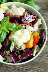 fresh organic salad for healthy eating - 786453265