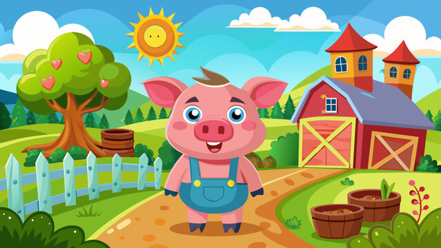 pig-farm-environments--vibrant-cartoon-illustratio