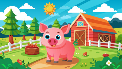 pig-farm-environments--vibrant-cartoon-illustratio