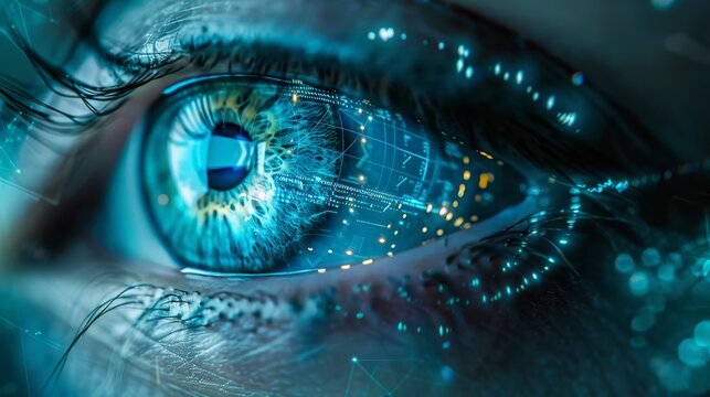 Illustrate the eye as a sentinel of security