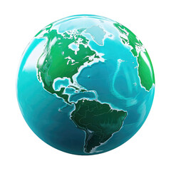 Fototapeta premium earth in space on the transparent background
