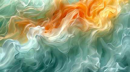 Wellen in leuchtenden Farben als Hintergrundmotiv für Webdesign im Querformat für Banner, ai generativ - obrazy, fototapety, plakaty
