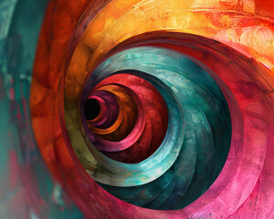 Spiral into a sea of colors.
