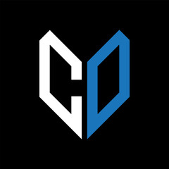 CD letter logo design on Black background. CD creative initials letter logo concept. CD letter design.
